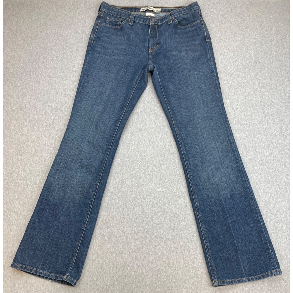 Gap Jeans Womens 10 Long Blue Cotton Blend Low-Rise Bootcut